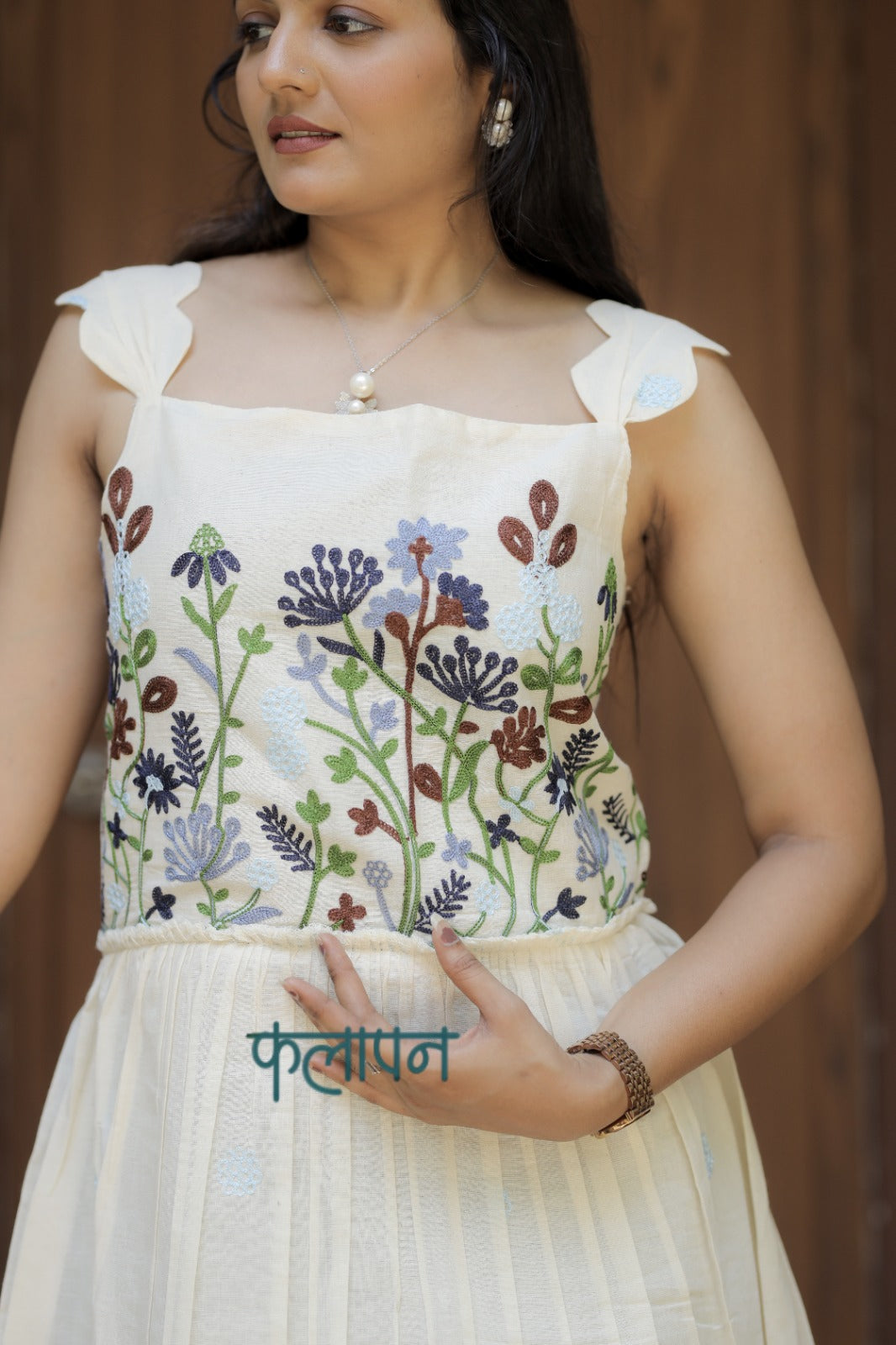 Stunning Embroidery Work On Pure Khadi Cotton Fabric maxi Frock