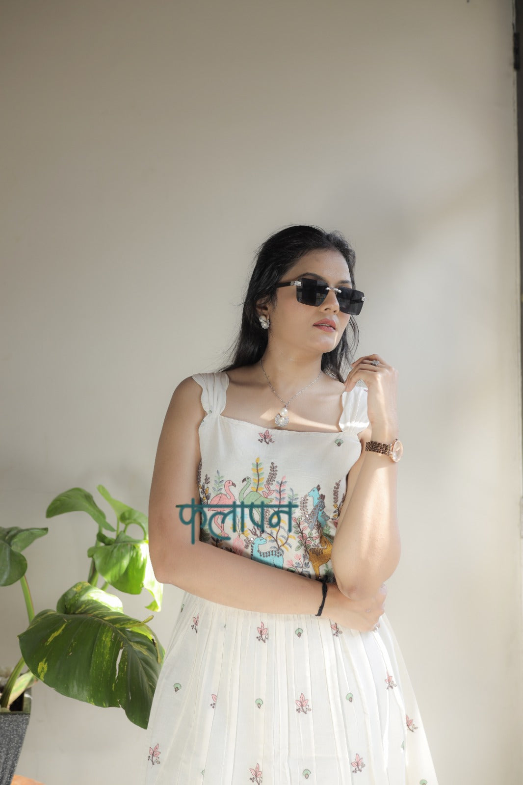 Comfy Premium Pure Embroidery Work On Khadi Cotton Fabric maxi dress for women