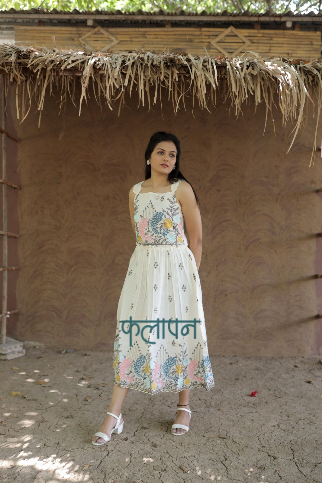 Stunning Embroidery Work On Pure Khadi Cotton Fabric maxi Frock