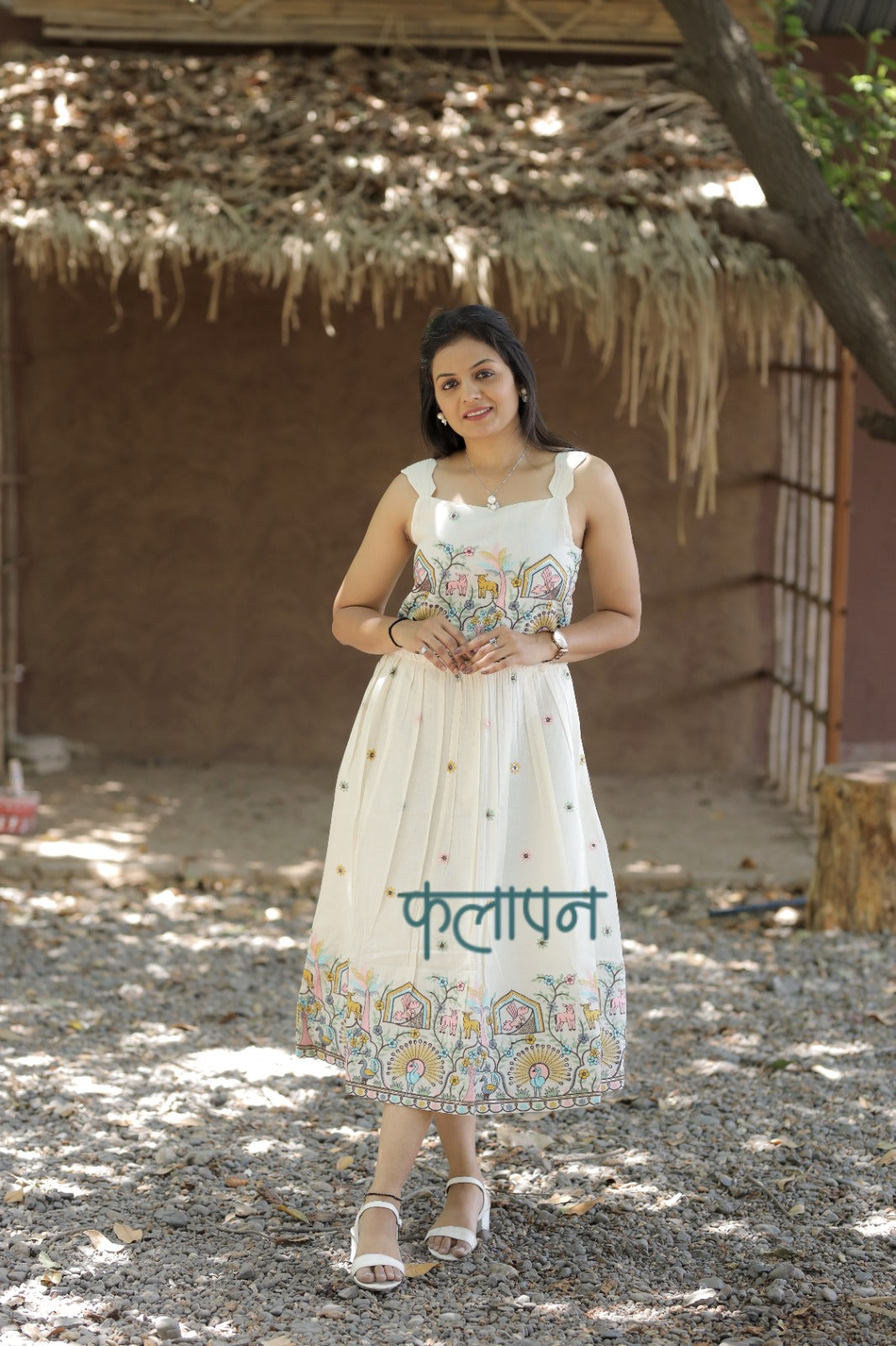 Magestic Pure Embroidery Work On Khadi Cotton Fabric maxi Frock