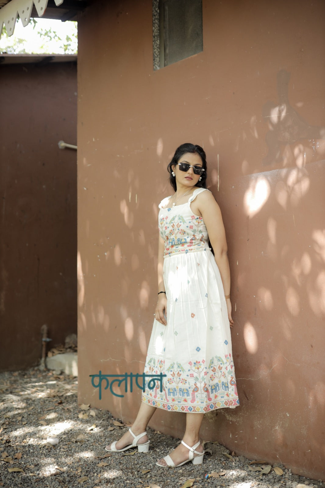 Magestic Embroidery Work On Pure Khadi Cotton Fabric maxi Frock