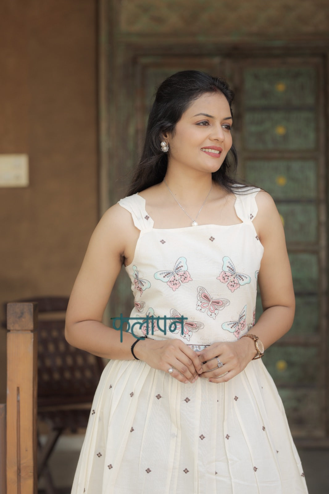 Vibrant Embroidery Work On Pure Khadi Cotton Fabric maxi Frock