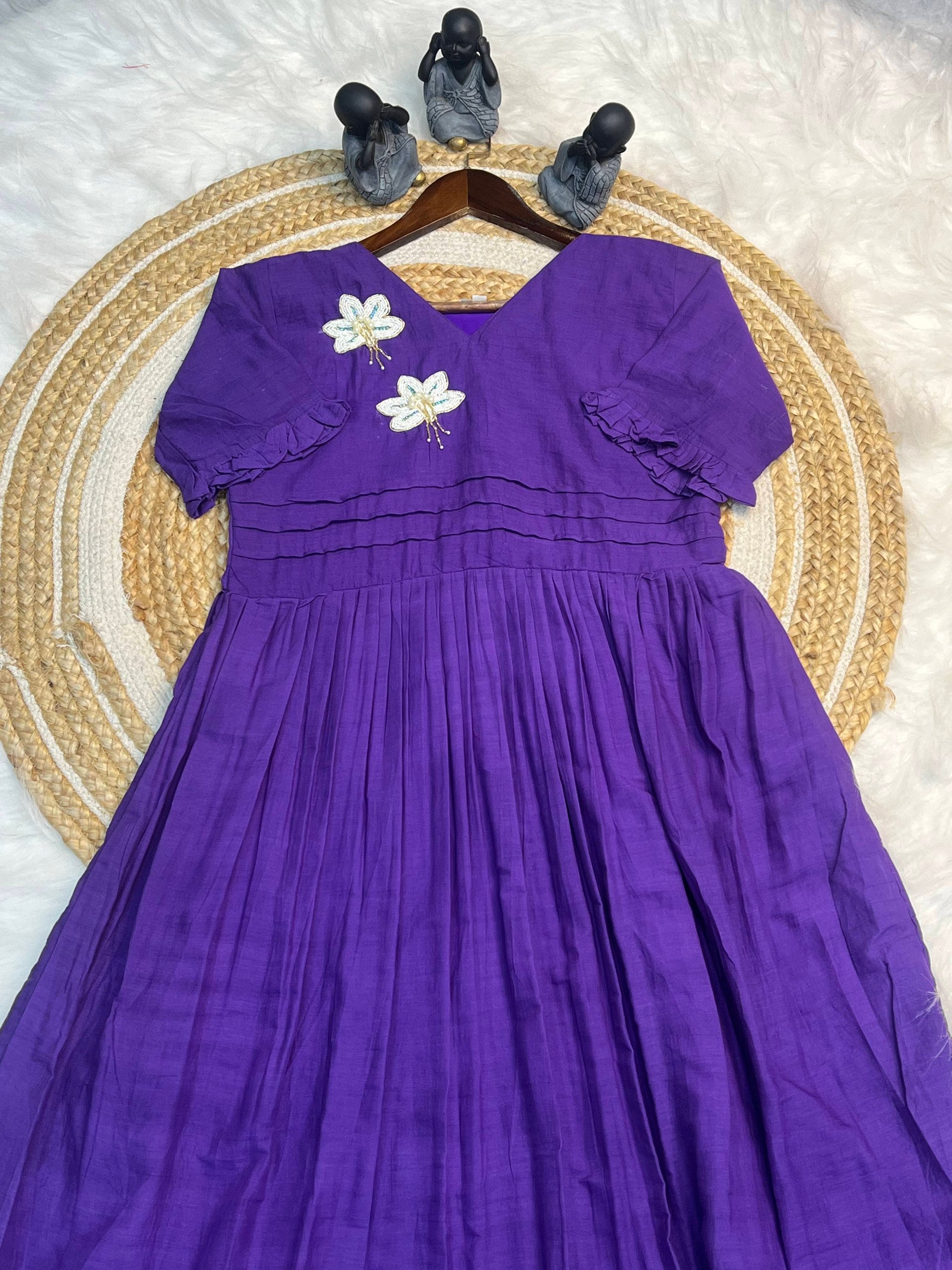 Flower Design Maggam Work Kurti Collection