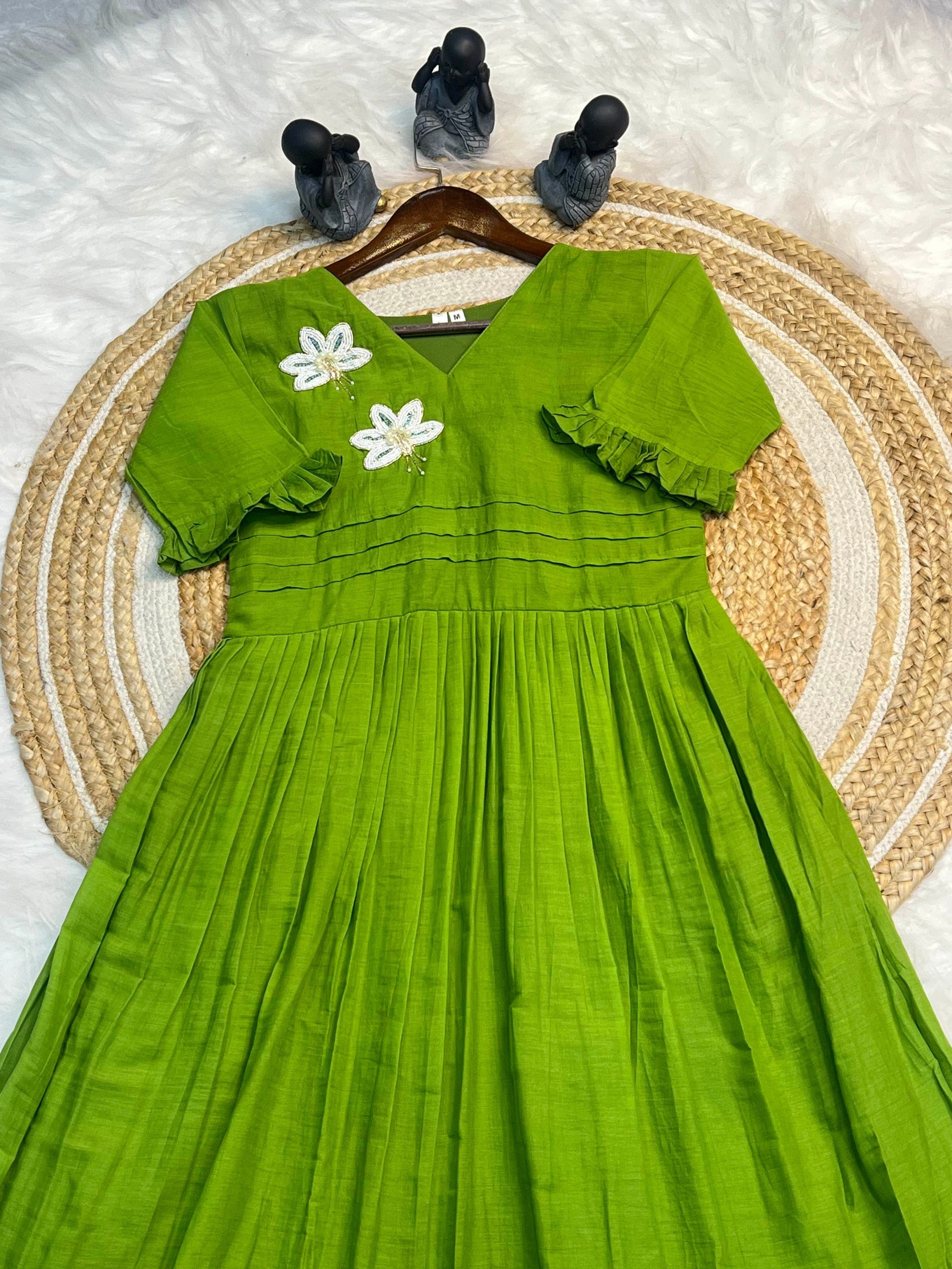 Flower Design Maggam Work Kurti Collection