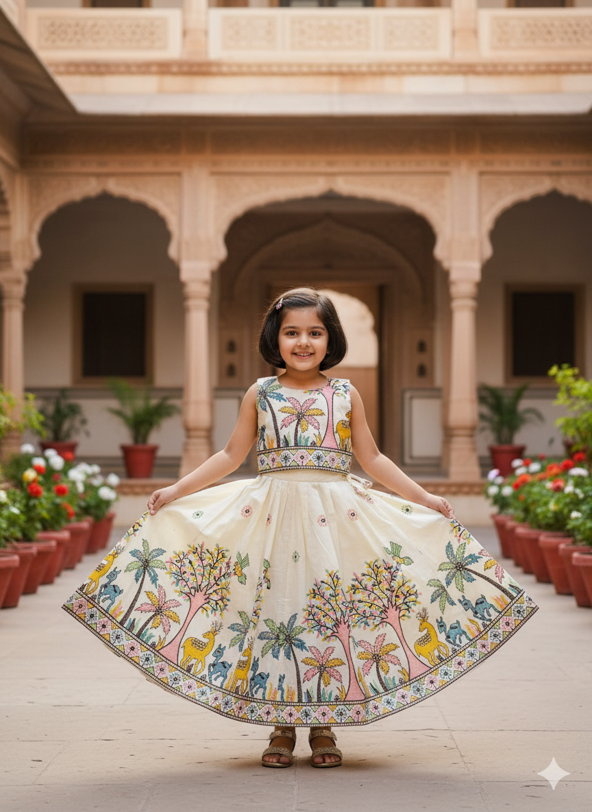 Flamingo Pure Cotton Silk Lehengha Choli With Embroidery Wrok