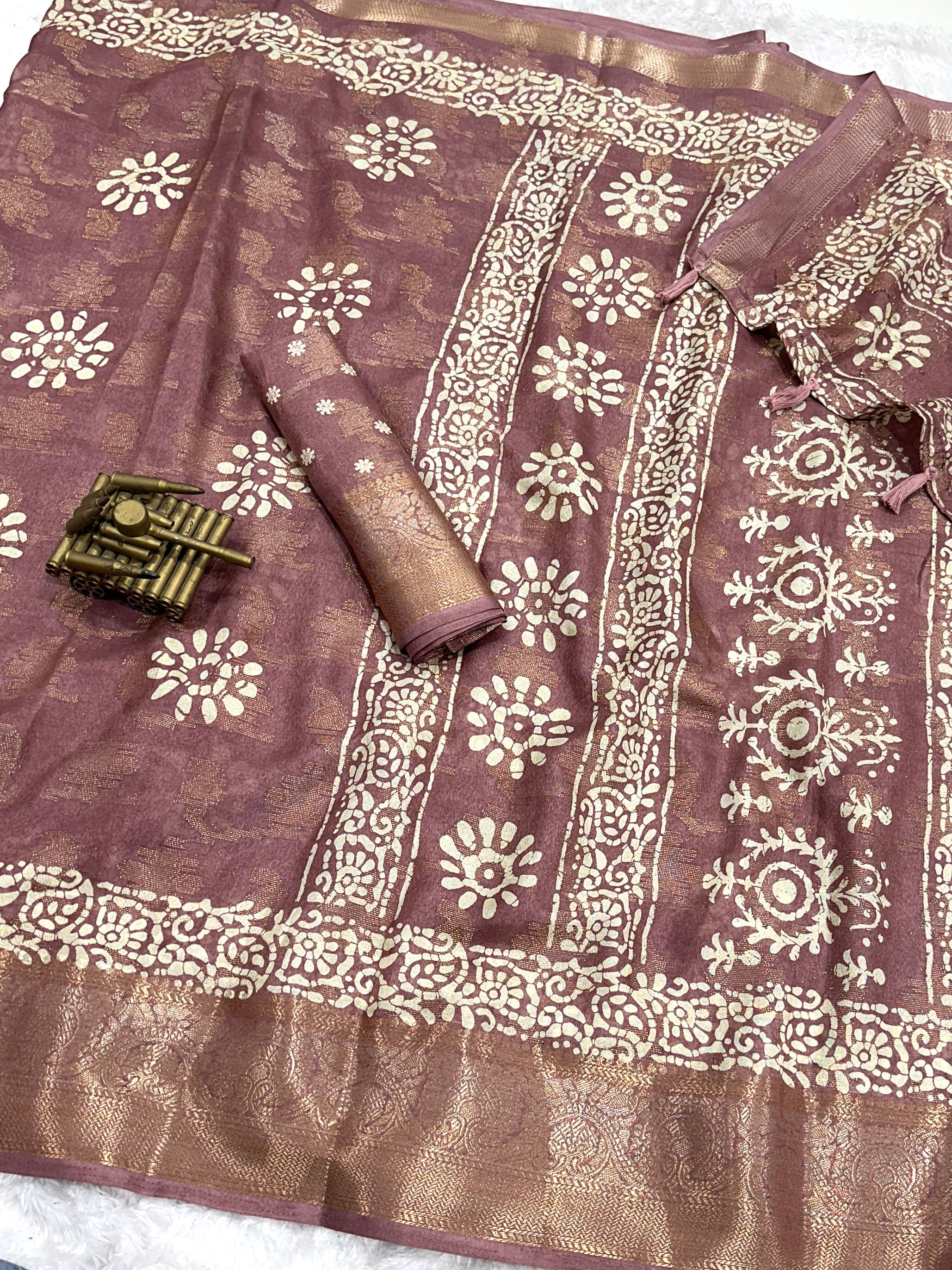 Vibrant Charm With This Designer Printed Saree Beautiful Collection