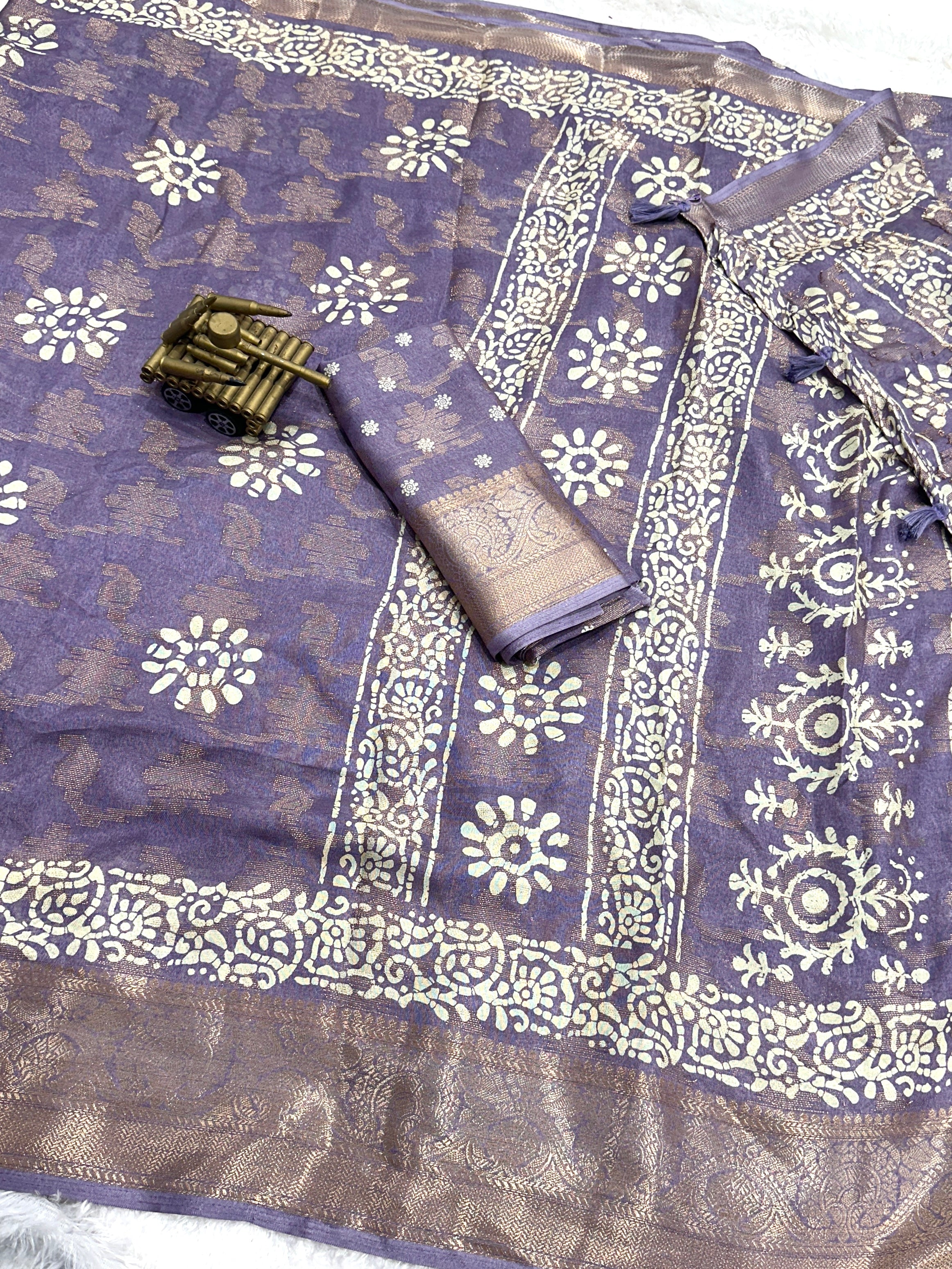 Vibrant Charm With This Designer Printed Saree Beautiful Collection