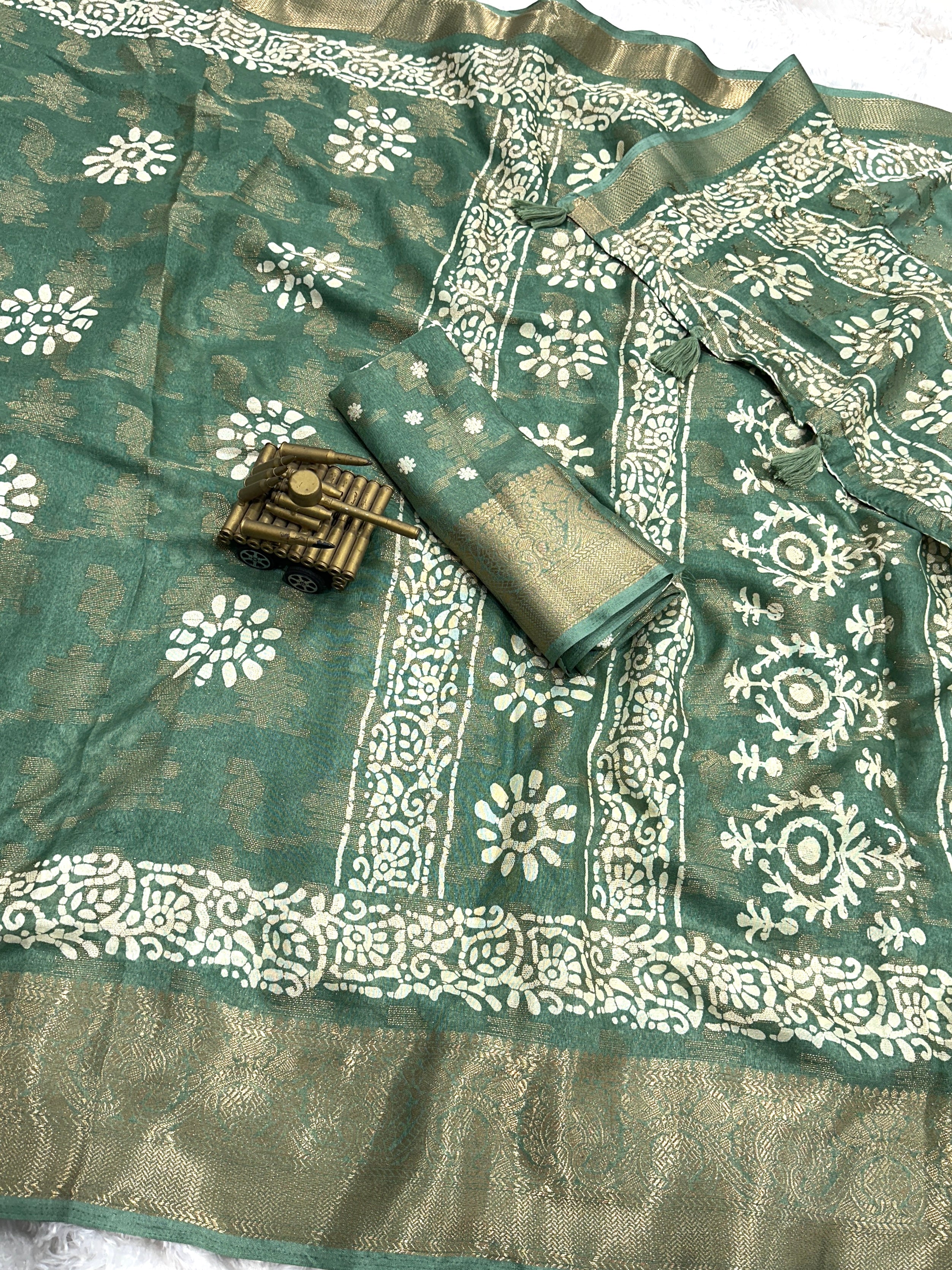 Vibrant Charm With This Designer Printed Saree Beautiful Collection