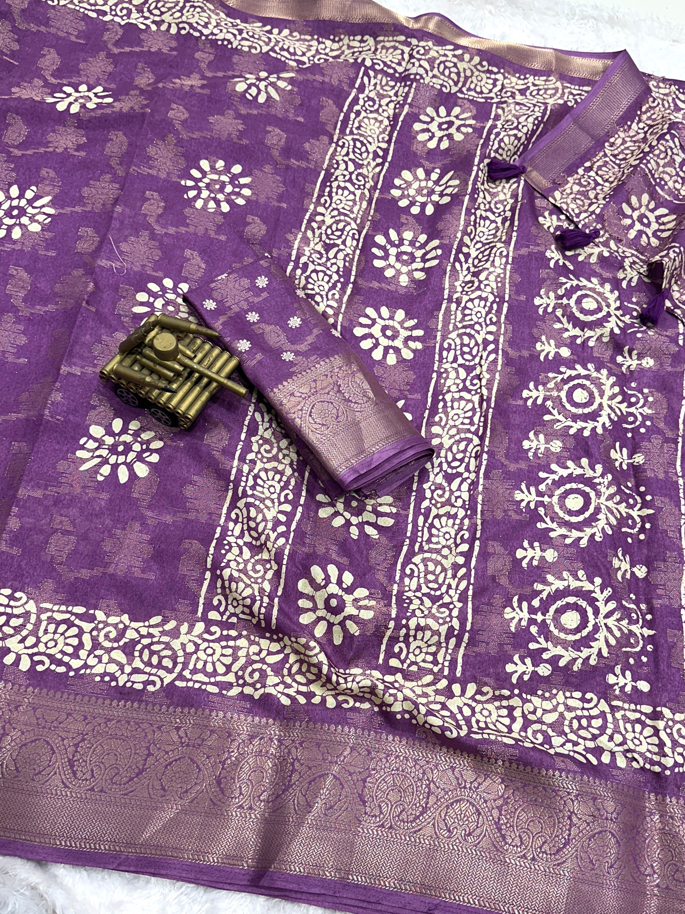 Vibrant Charm With This Designer Printed Saree Beautiful Collection