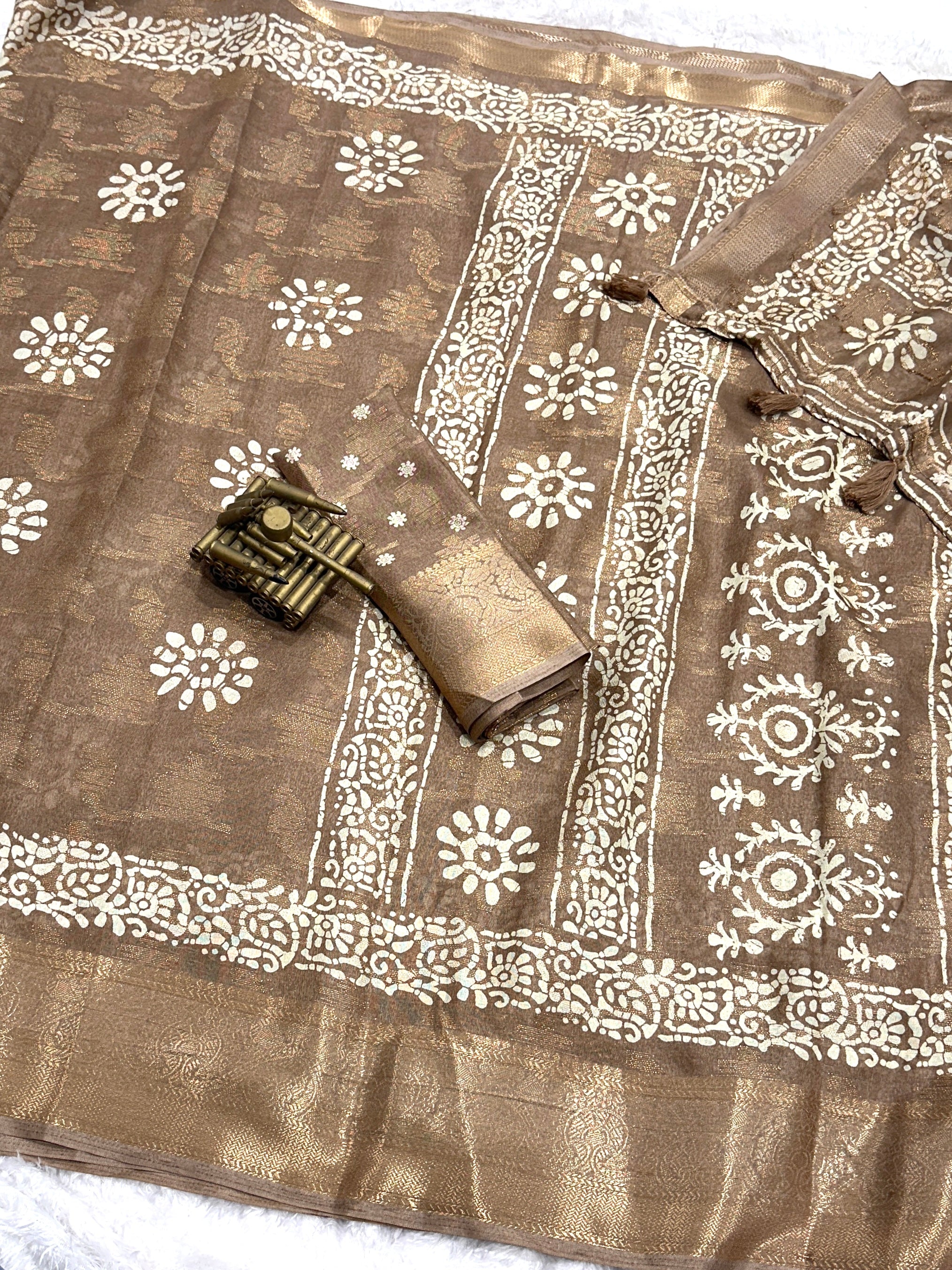Vibrant Charm With This Designer Printed Saree Beautiful Collection