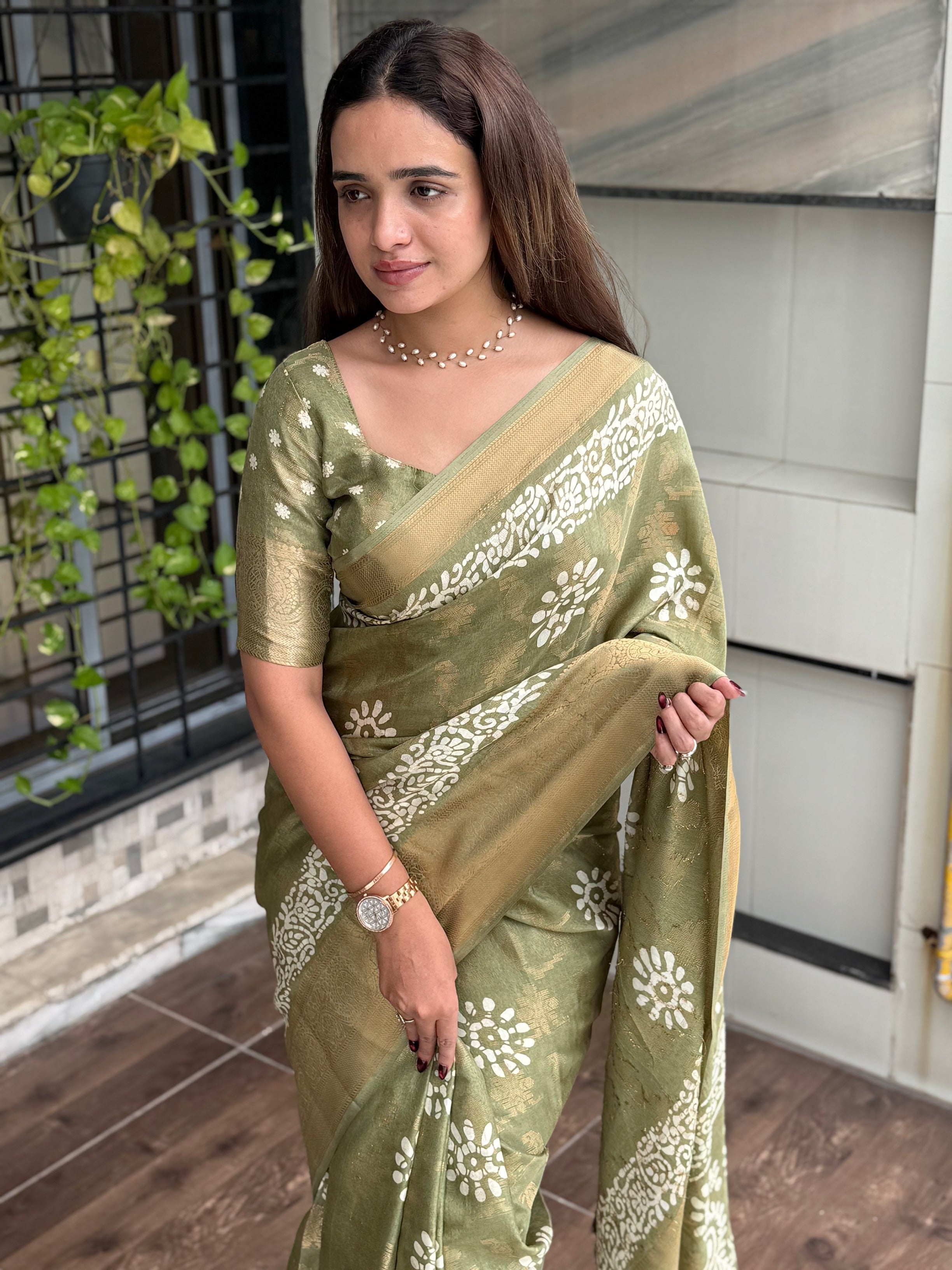 Vibrant Charm With This Designer Printed Saree Beautiful Collection