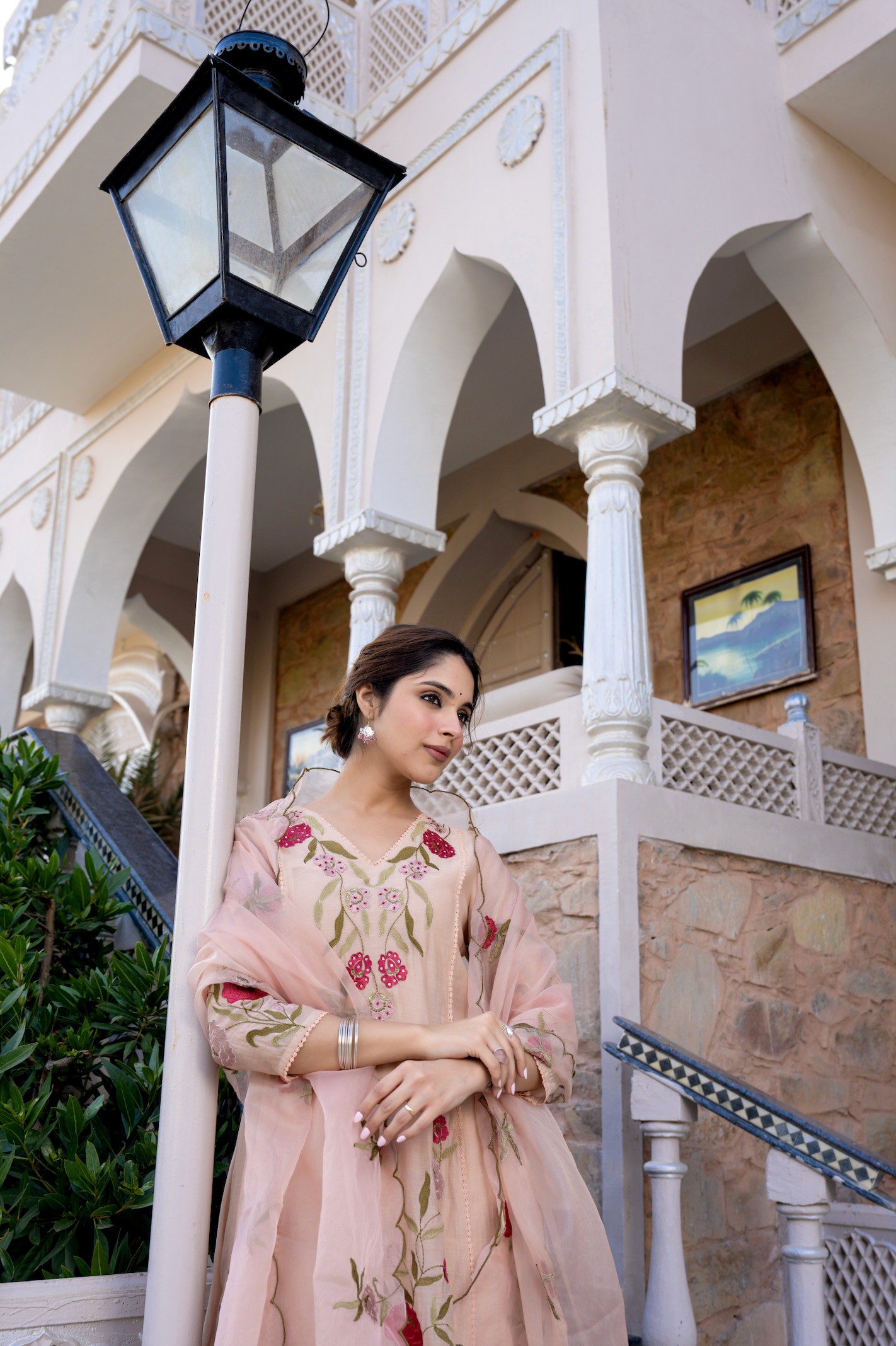 Trending Pure Roam Silk Fabric With Embroidery Work Kurta Set