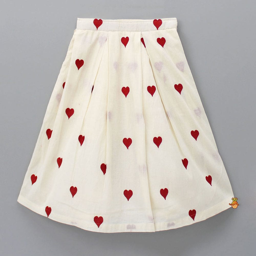 Magestic Pure Khadi Cotton Threads Work  Full Flir Skirt With  Front Belt
