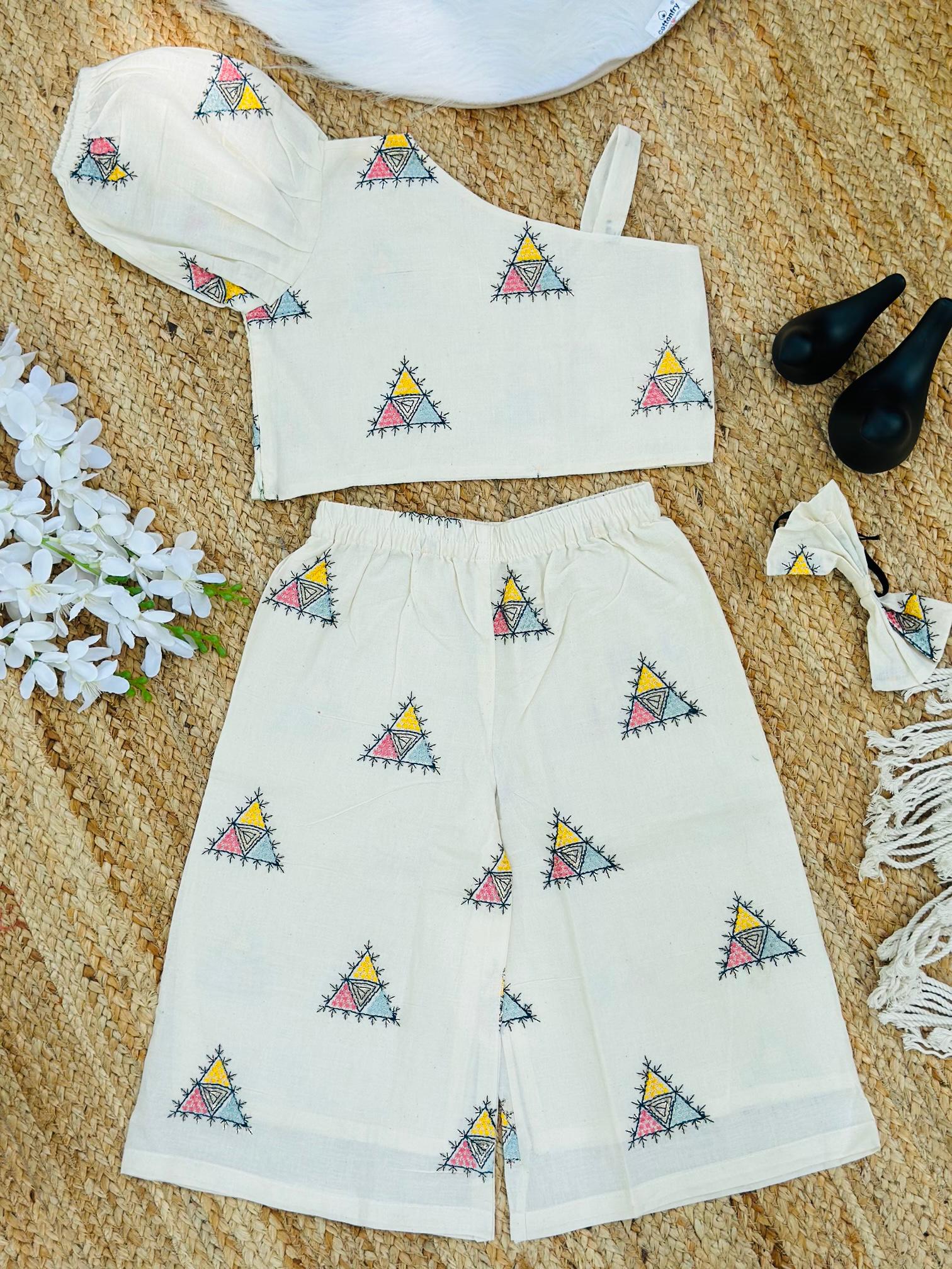 Comfy Premium Cotton Silk Embroidery work Cord-set
