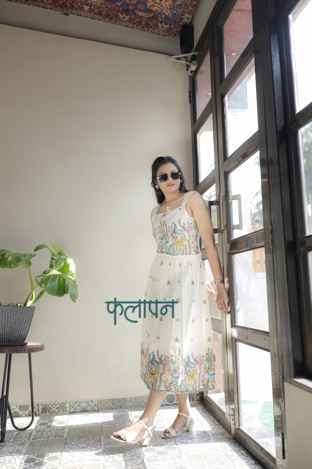 Comfy Premium Pure Embroidery Work On Khadi Cotton Fabric maxi dress for women