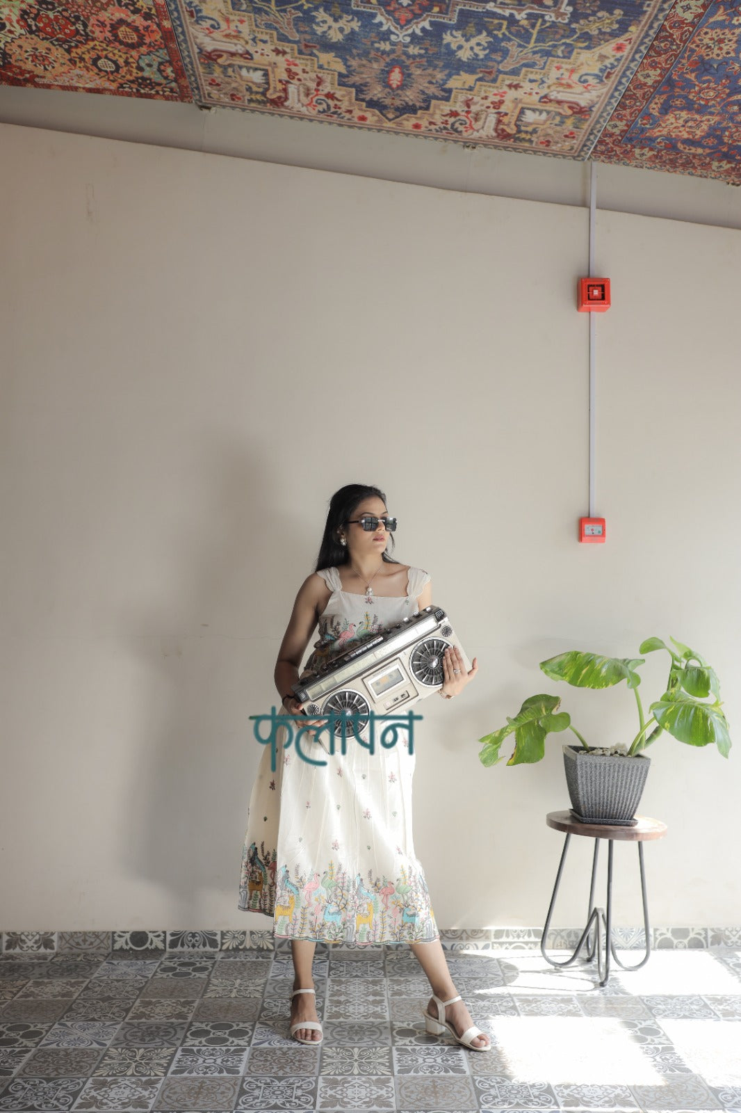Comfy Premium Pure Embroidery Work On Khadi Cotton Fabric maxi dress for women