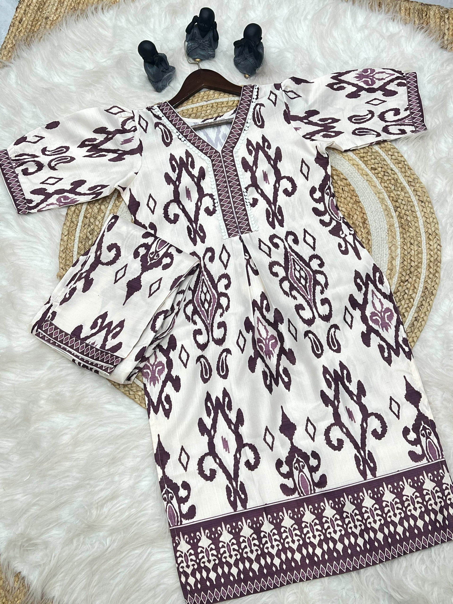 Trending Digital Print Heavy Vatican Fabric Cord Set