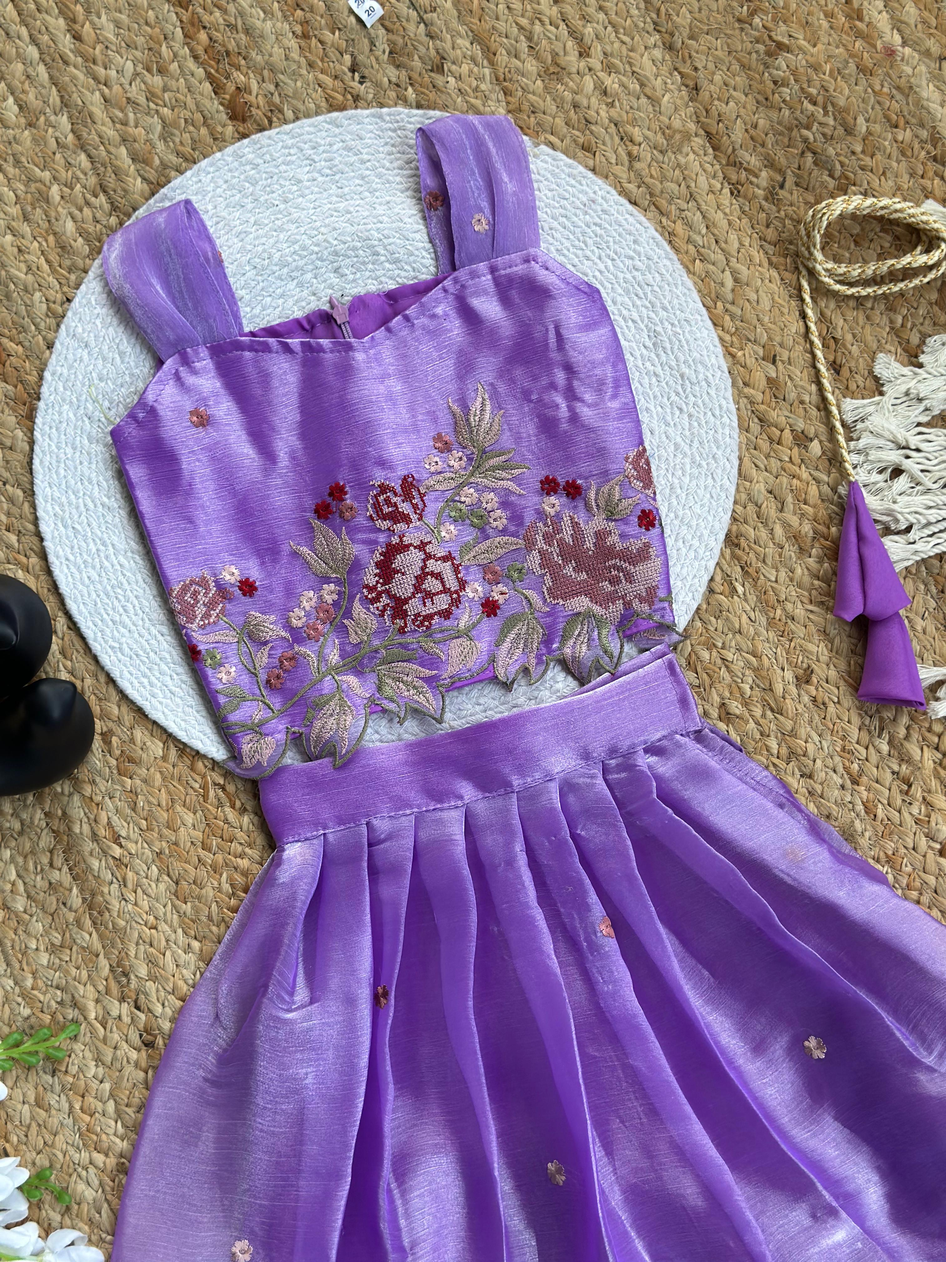 Innovative Jimmy-chu Beautiful Embroidery work Fabric Lahenga Choli