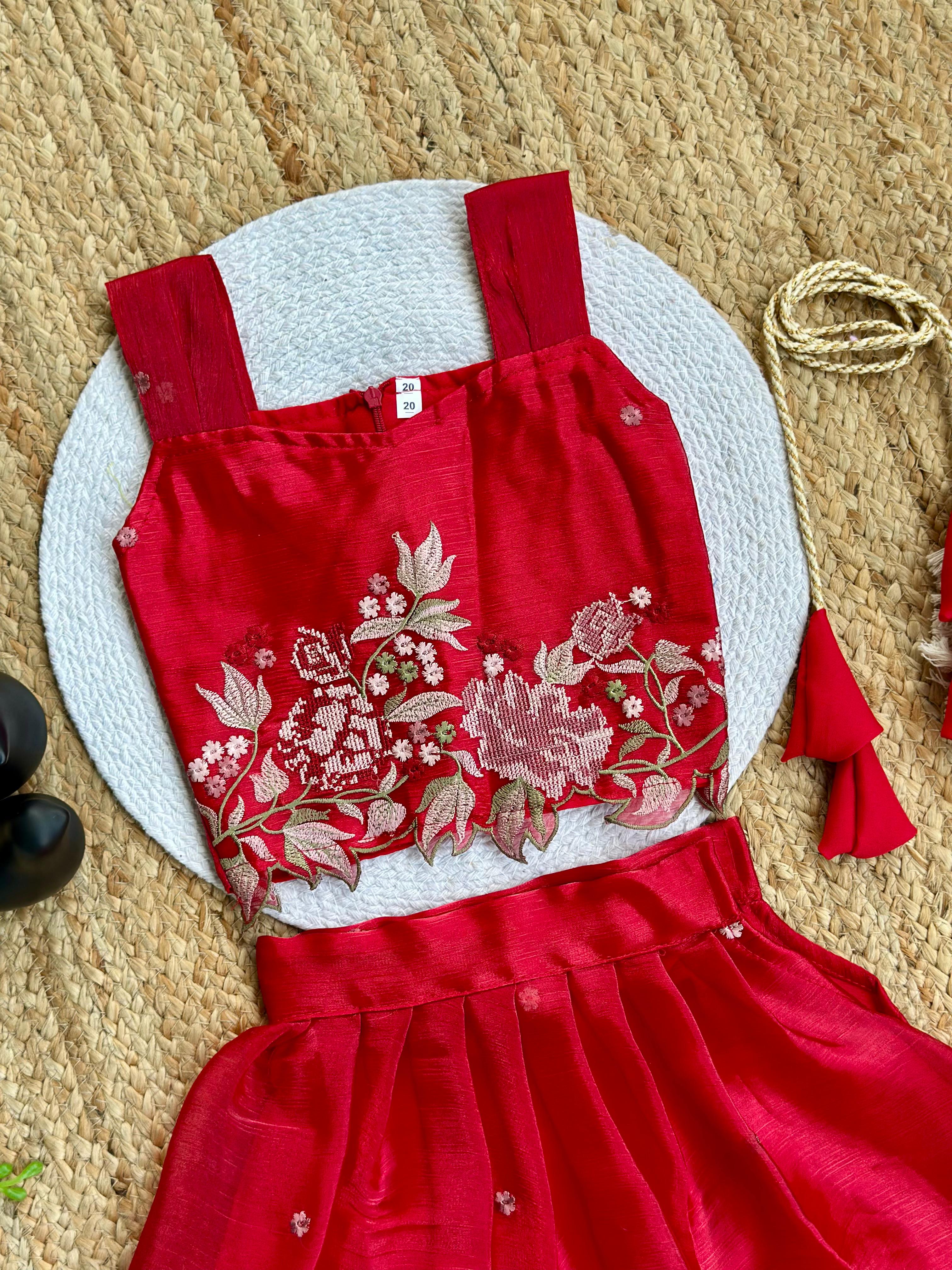 Innovative Jimmy-chu Beautiful Embroidery work Fabric Lahenga Choli