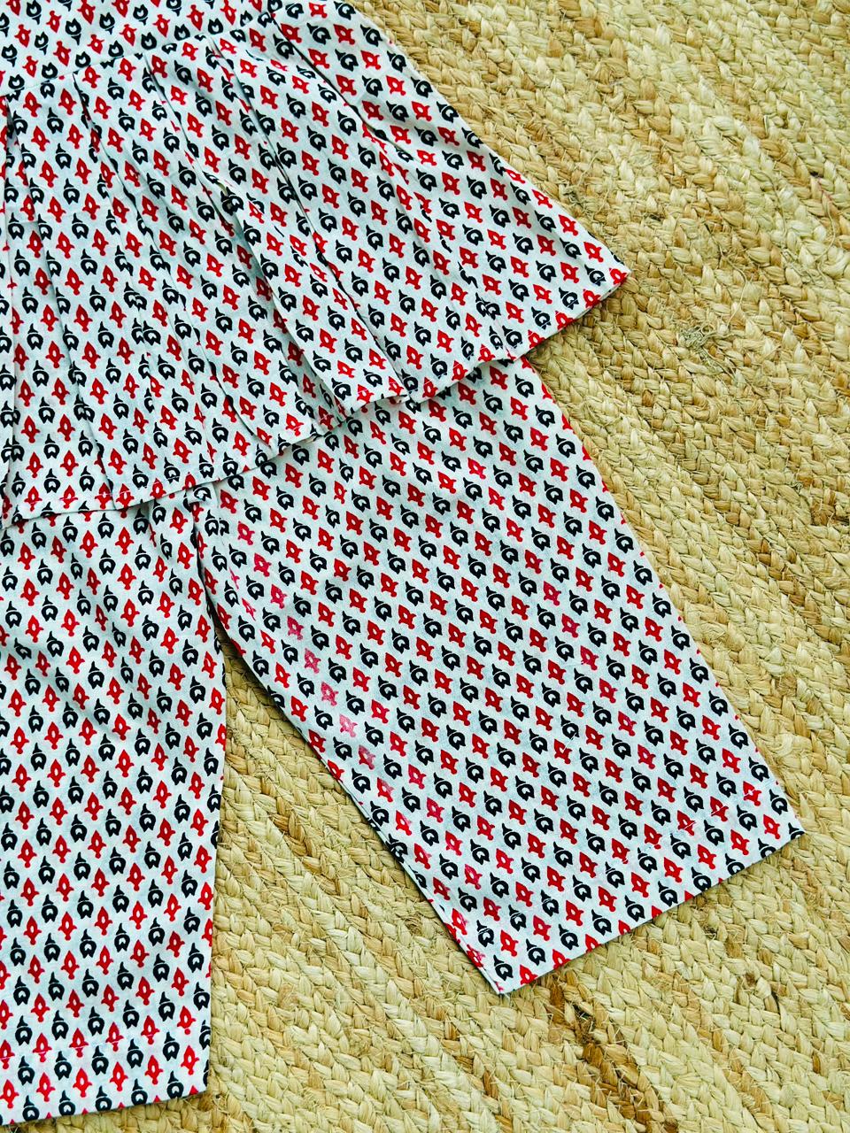 Cool Comfy Jaipuri Cotton Fabric Kids Cord Sets
