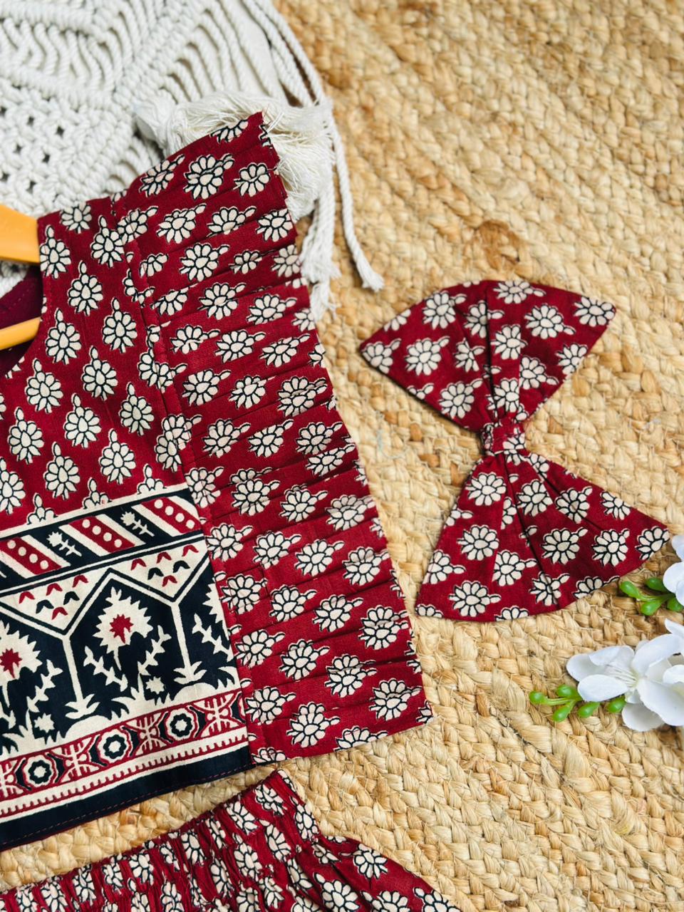 Cool Comfy Jaipuri Cotton Fabric Kids Lahenga Choli