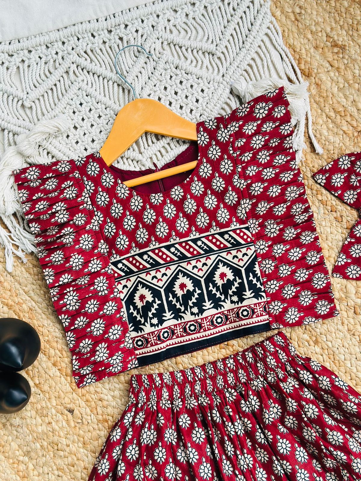 Cool Comfy Jaipuri Cotton Fabric Kids Lahenga Choli