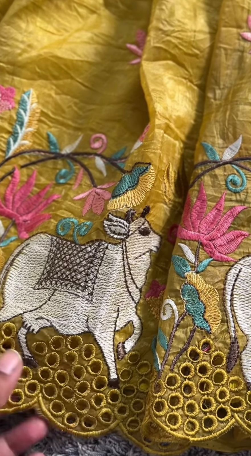 Premium Gold Crush Silk Beautiful Lahenga Choli