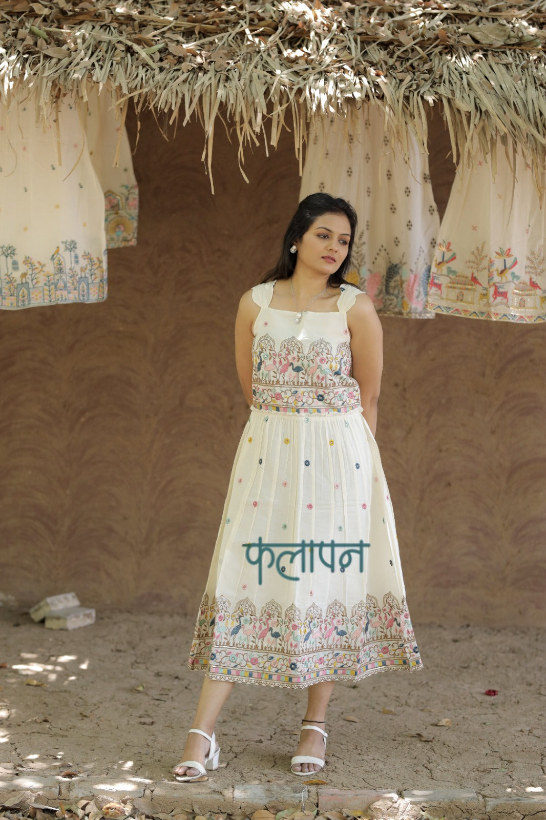 Admirable Pure Embroidery Work On Khadi Cotton Fabric maxi dress for women