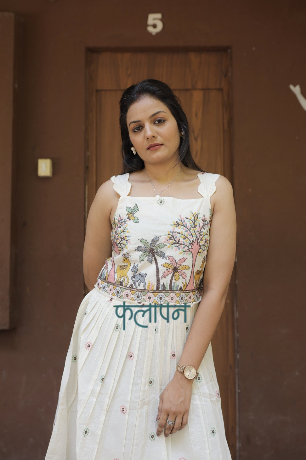 Delightful Pure Embroidery Work On Khadi Cotton Fabric maxi Frock