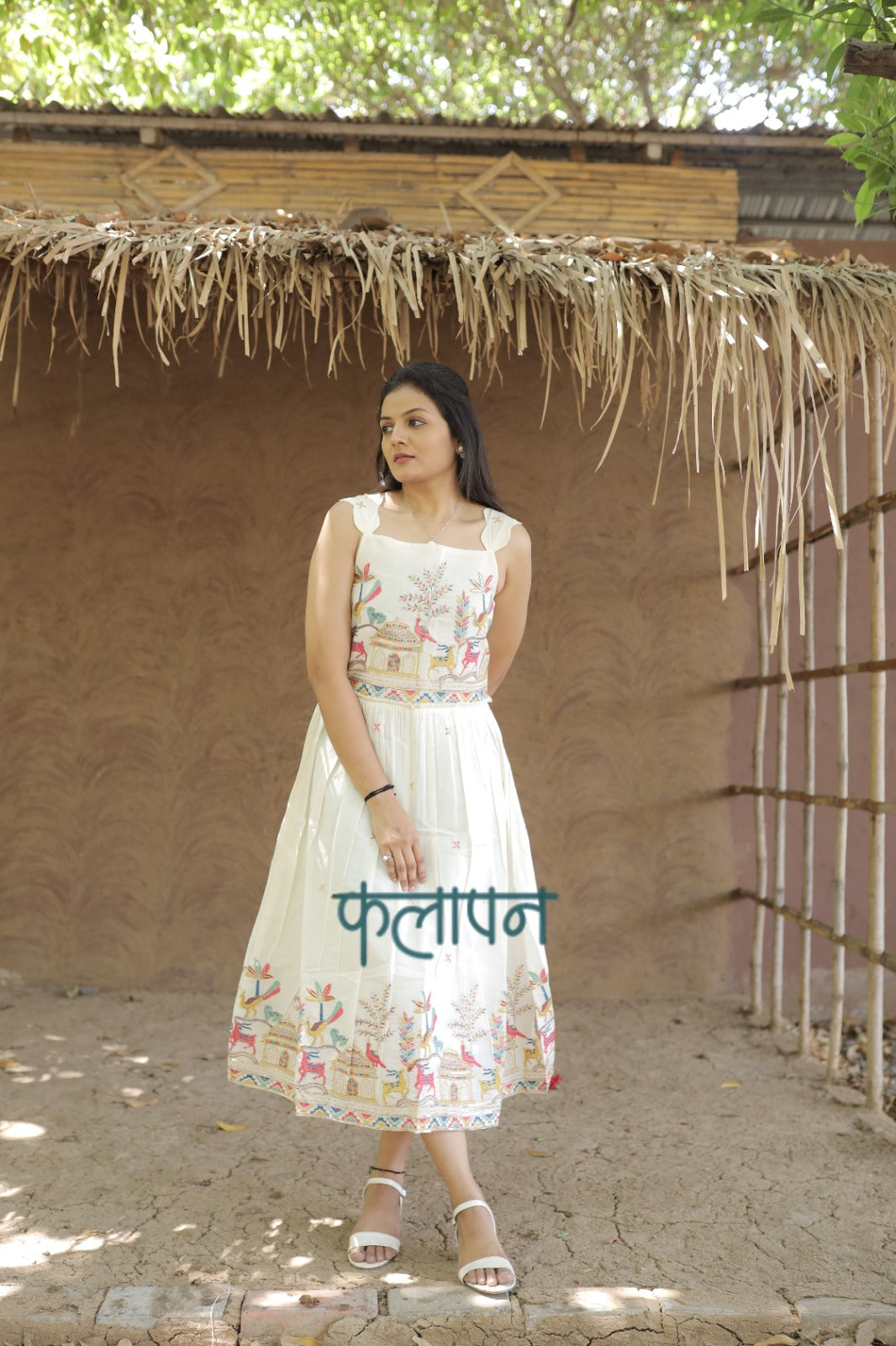 Luxurious Embroidery Work On Pure Khadi Cotton Fabric maxi Frock