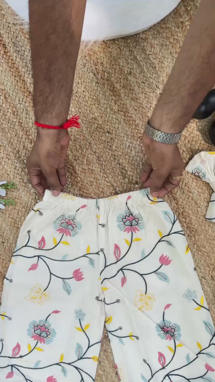 Super Hit Embroidery Work on Khadi Cotton Fabric Kids Cord-Set