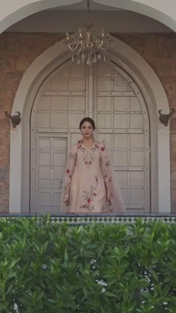 Trending Pure Roam Silk Fabric With Embroidery Work Kurta Set