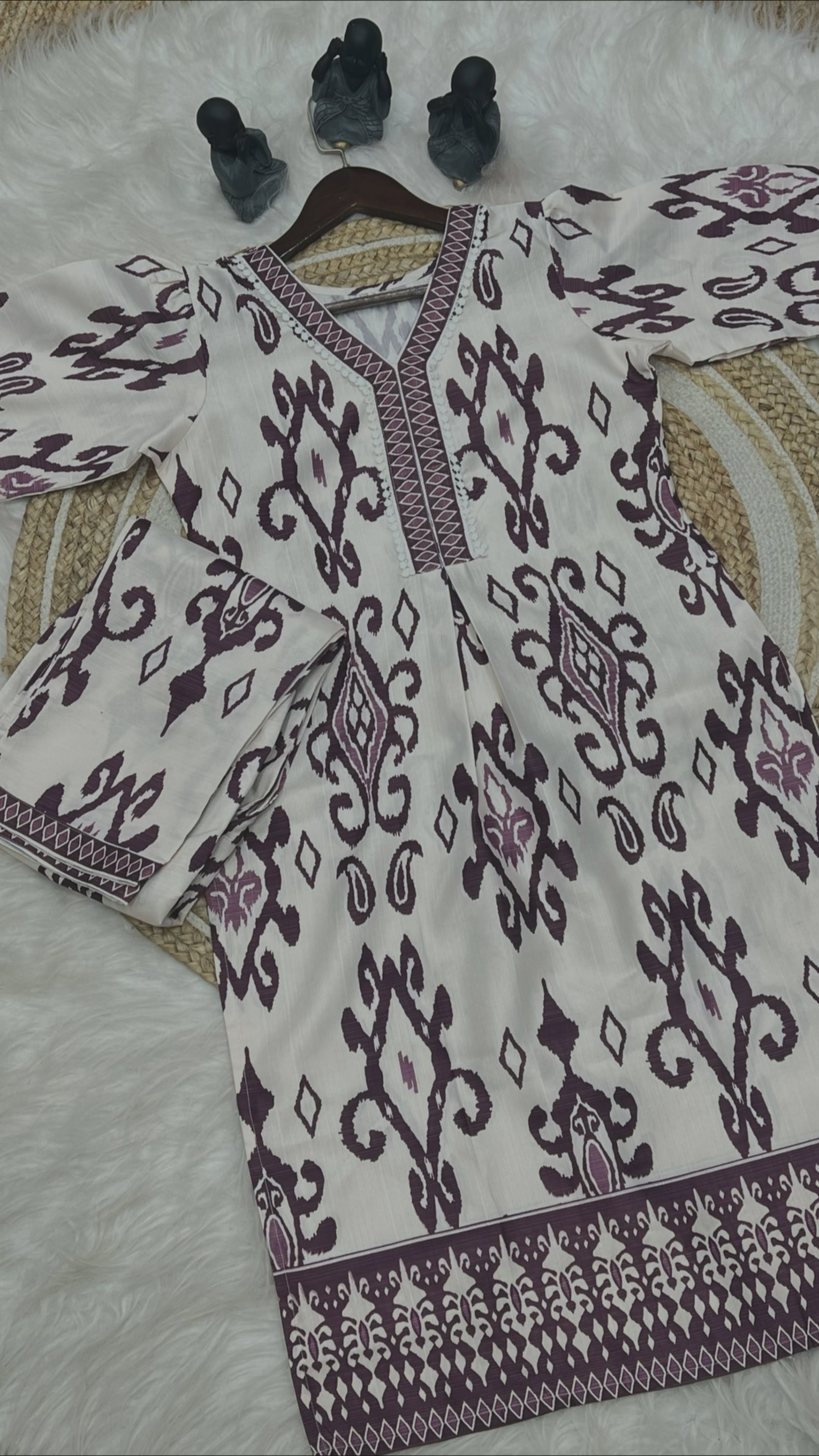 Trending Digital Print Heavy Vatican Fabric Cord Set