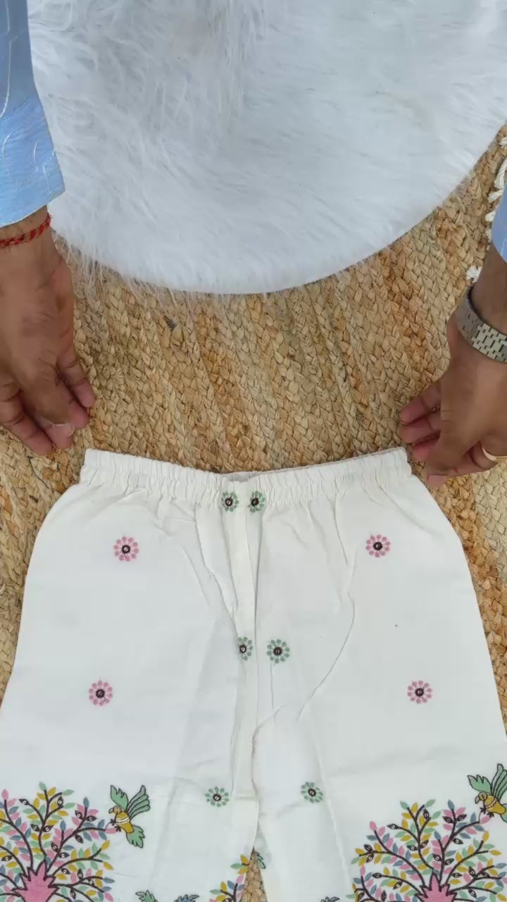 Comfy Premium Cotton Silk Embroidery work Cord-set